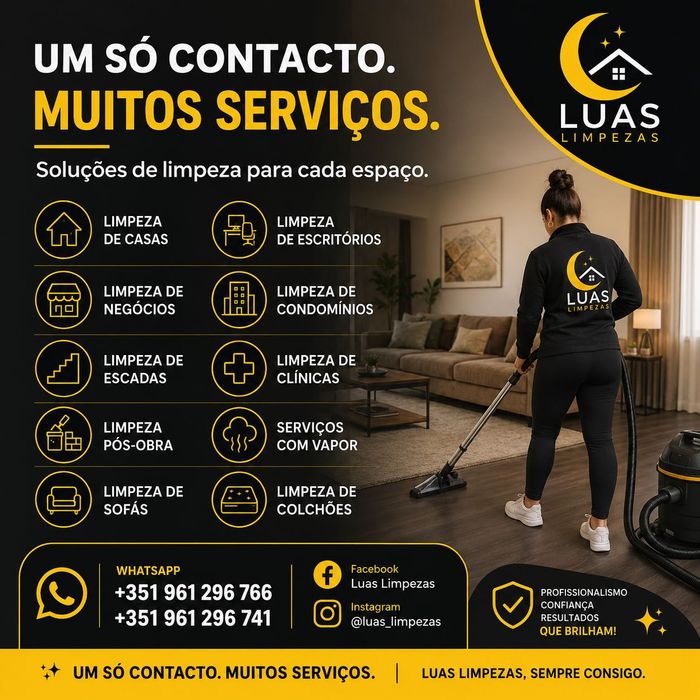 Serviços de limpeza profissional ao domicílio
