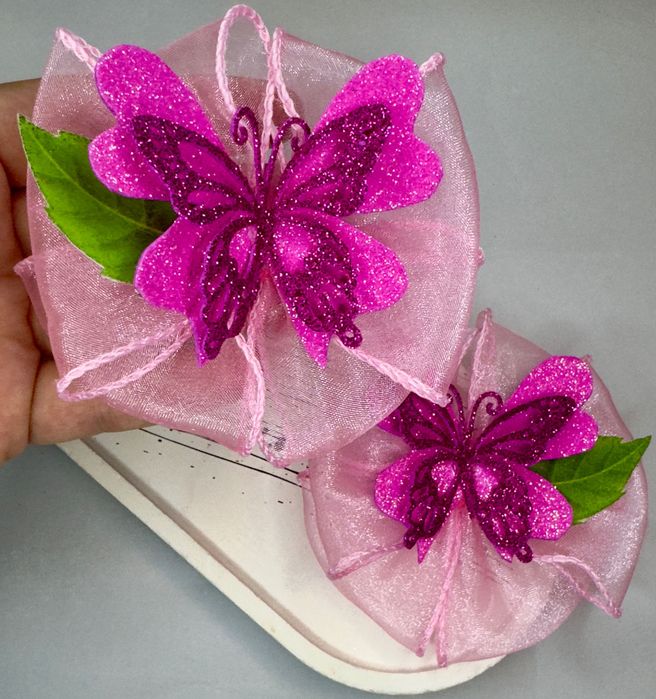 Ободок осінь.Бантики цукерки. Бабочки.Малина. Ежевика.Голубика.