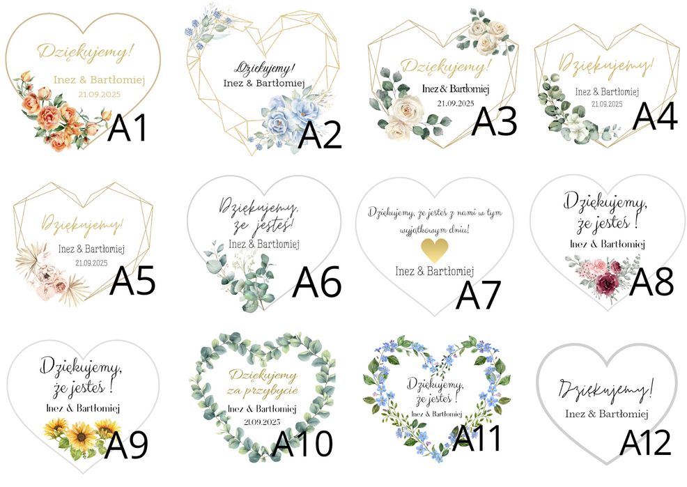 Świeczki upominki podziękowania dla gości komunia ślub wesele itp