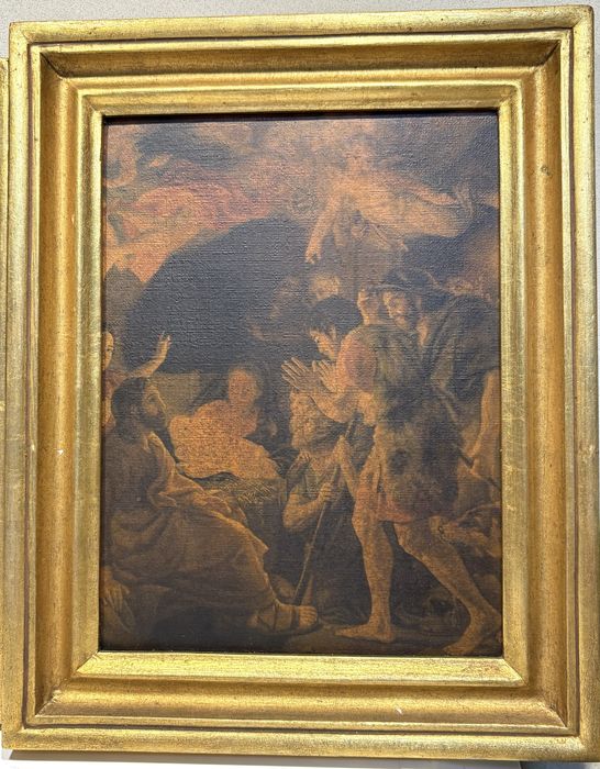 Conjunto de 2 antigos quadros com reproduções de  imagens religiosas