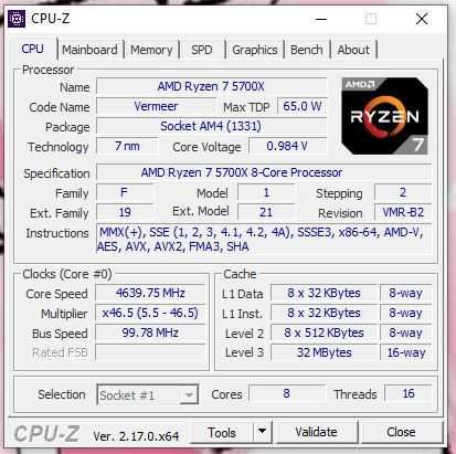 Ryzen 7 5700X + B550M Aorus Elite + Kingston Fury DDR4 32 ГБ
