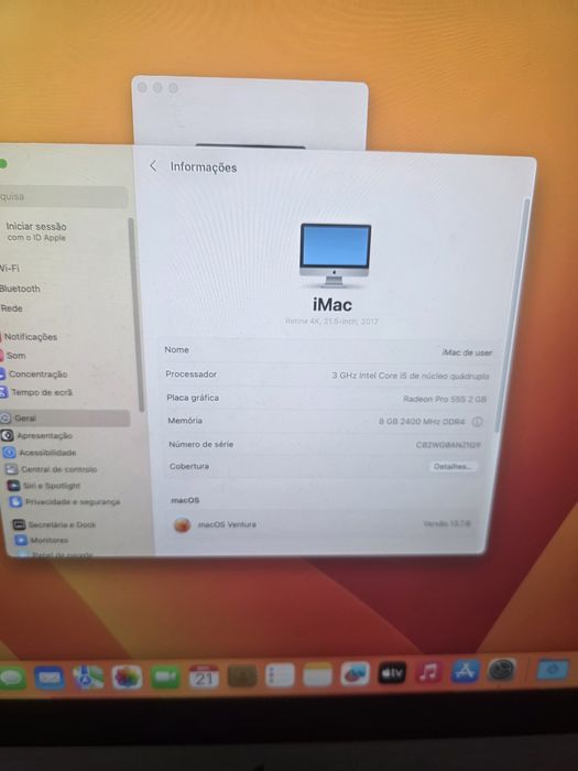 Apple iMac 21.5" 2017 i5 3ghz 8GB/1TB SSD
