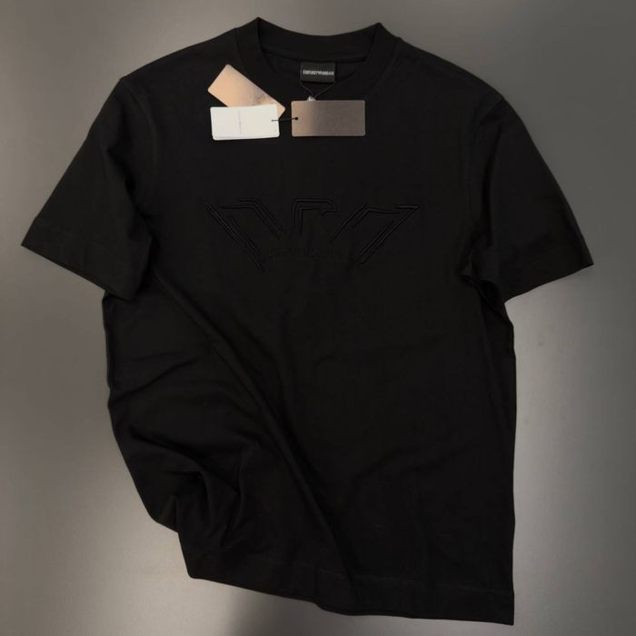 Emporio Armani Exchange футболка мужская оверсайз черная оригинал