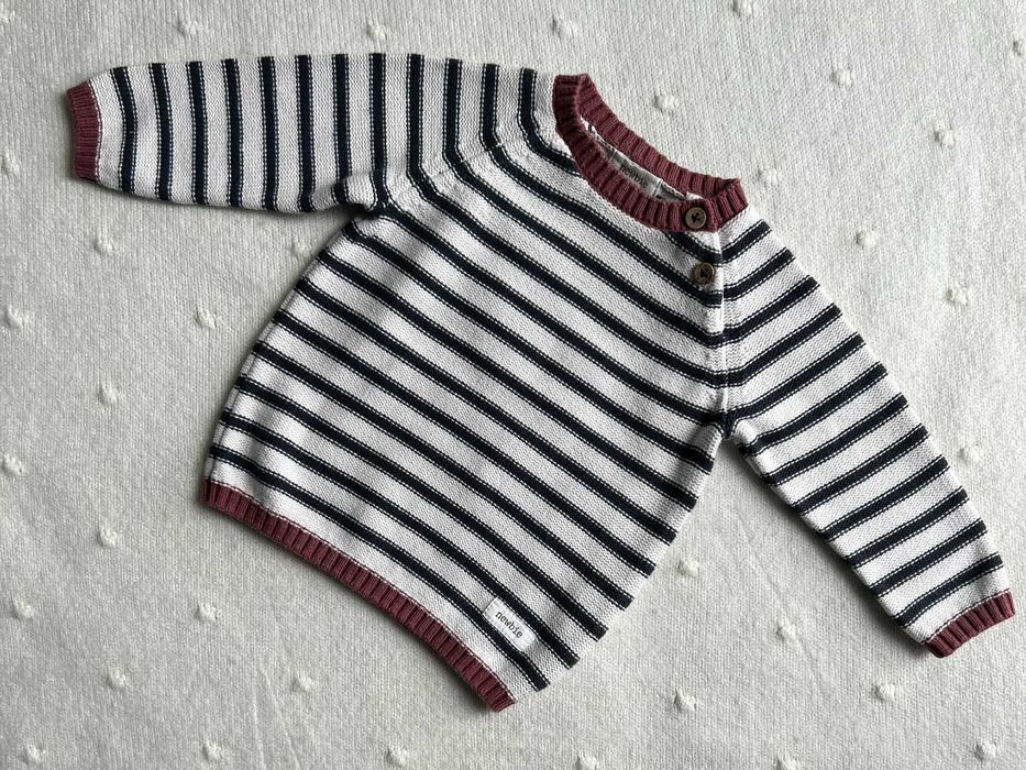 Sweter niemowlęcy w paski 3-6M (68)