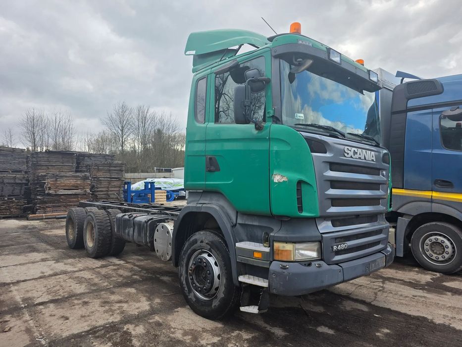 Scania R480 6x4  do lasu, do zabudowy, pompa hydrauliczna, pod zabudowe, resor, blokady