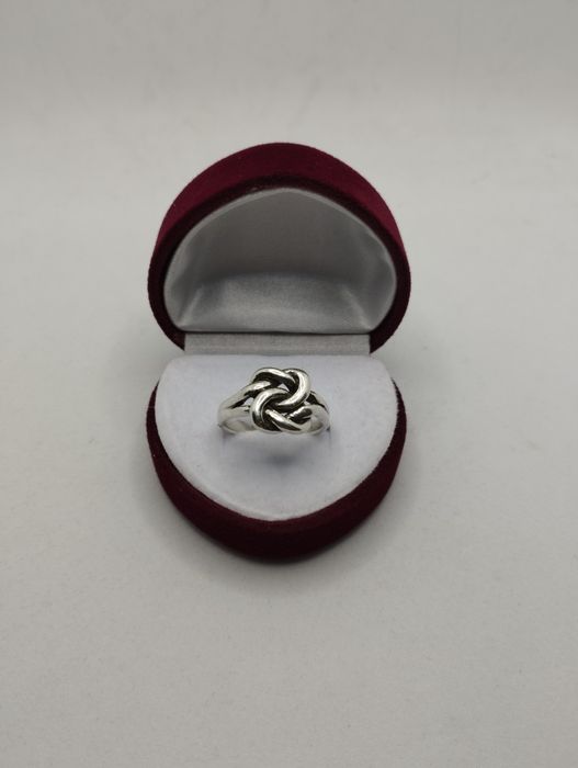 Srebrny pierścionek, próba 925, rozmiar 14