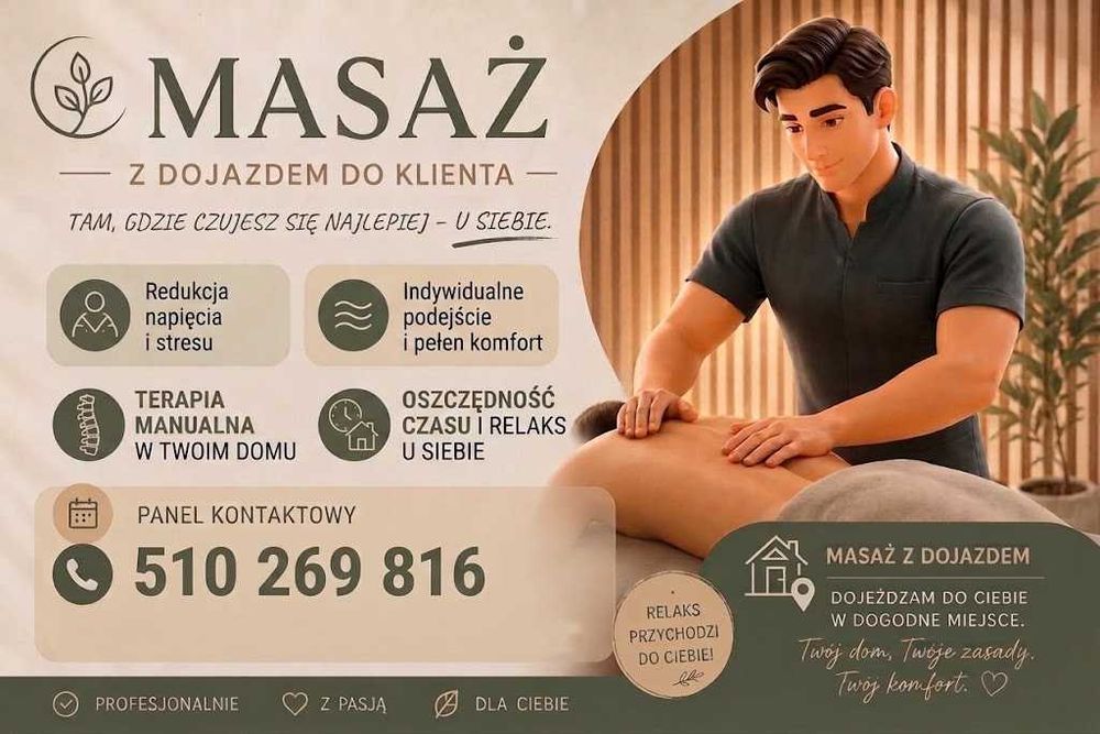 Masaż z dojazdem do domu
