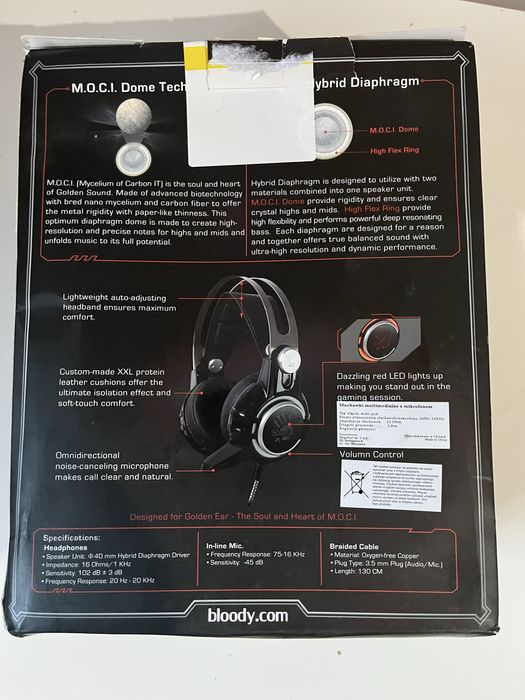 Słuchawki A4TECH Bloody M425 Czarny