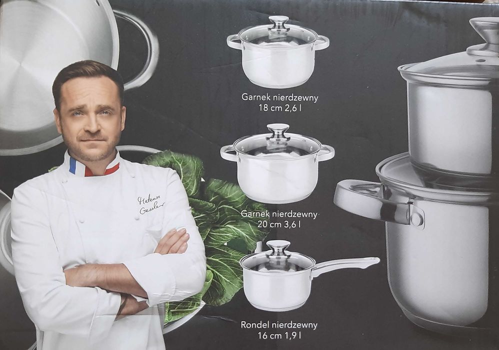 Komplet garnków nierdzewnych 6 elementów Florina