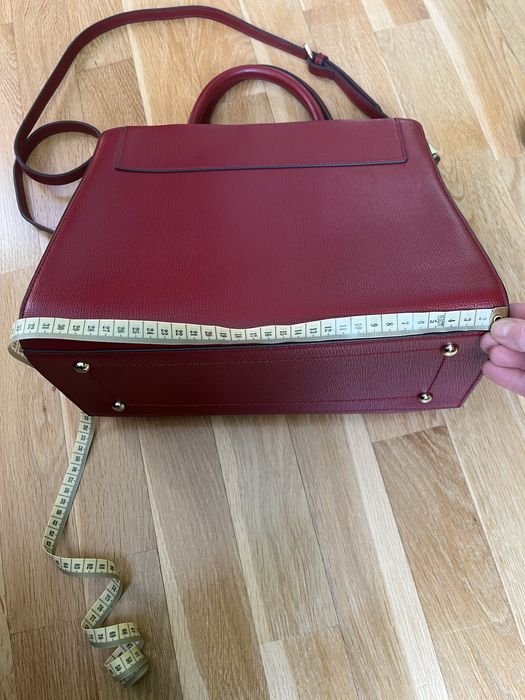 Trussardi Jeans torebka czerwona do ręki na ramię ekoskóra