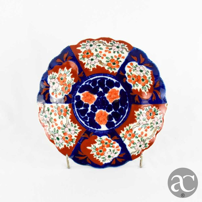 Prato porcelana Japão decoração Arita Imari, Período EDO (1603 a 1867)