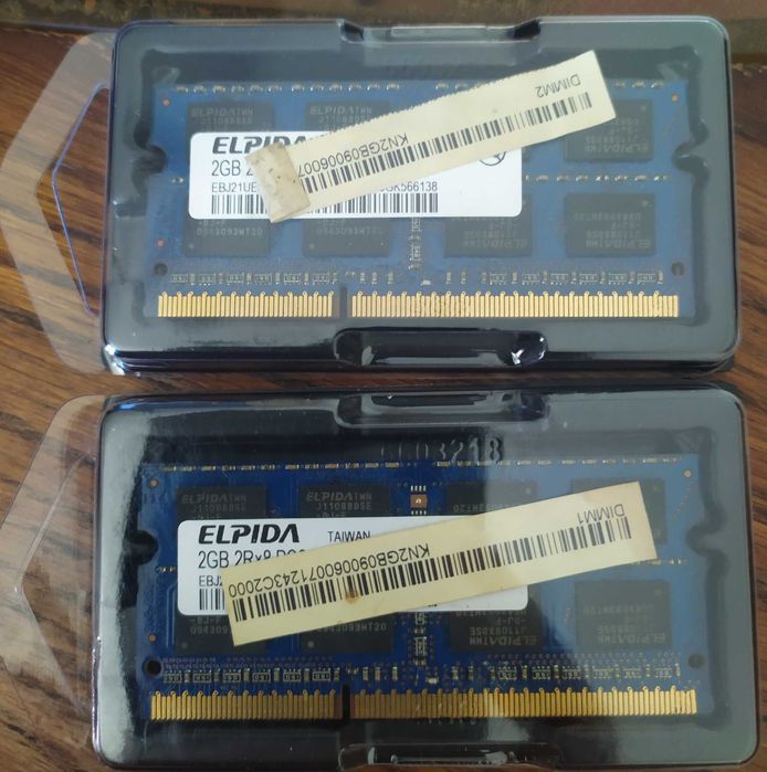 Pamięć RAM ELPIDA 2x2GB DDR3 1066MHz(PC3-8500S-7-10-F1)