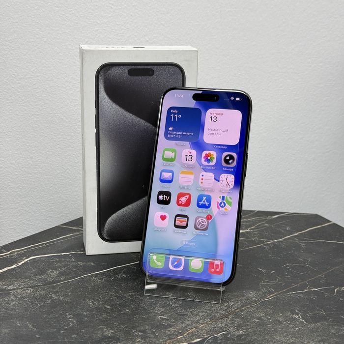 ІДЕАЛ | iPhone 15 Pro •256Gb• Phis. Sim•Black Titanium | ГАРАНТІЯ Київ