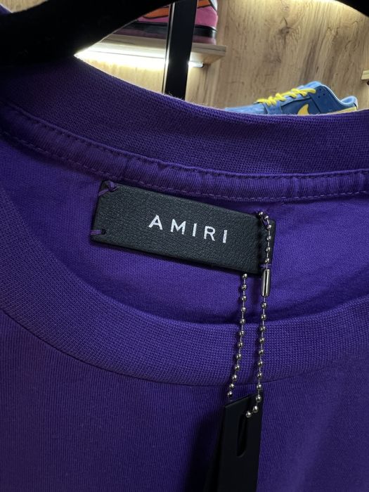 Футболка Amiri Purple / White Logo
