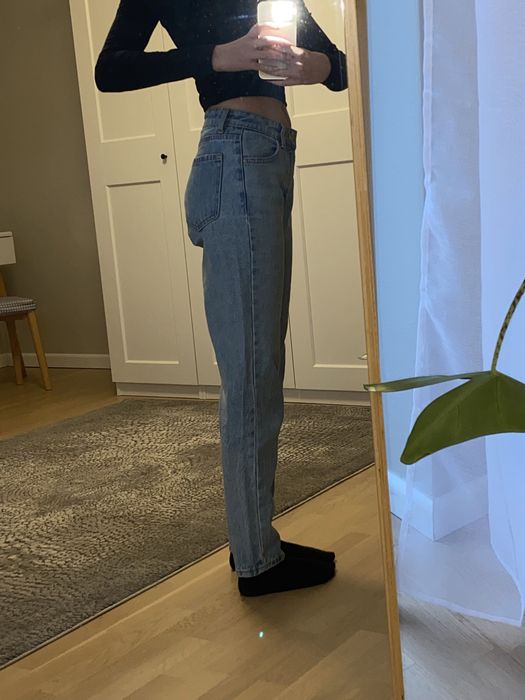 mom jeans jasnoniebieskie