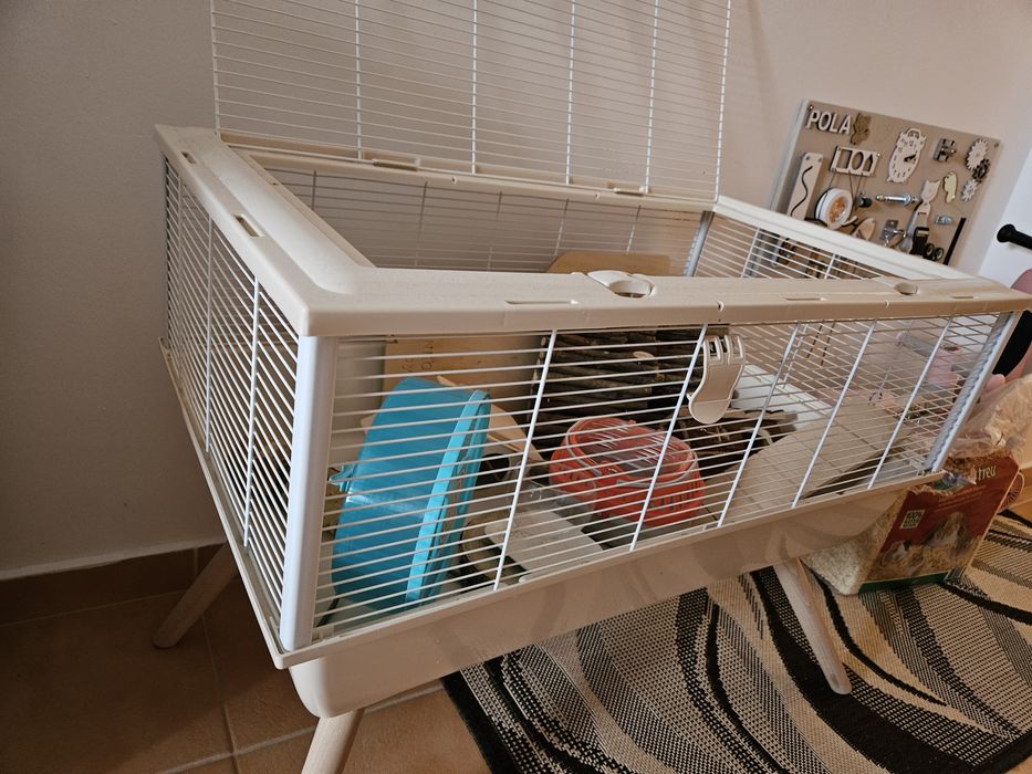 Klatka chomik, królik duża plus akcesoria BDB