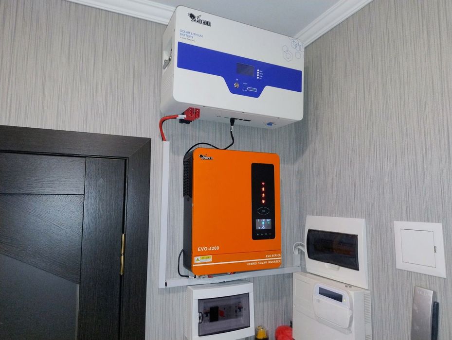 ‼️ Комплект ДБЖ 4,2kW інв 4,2кВт + батарея 2,56кВт/г Резервне живлення