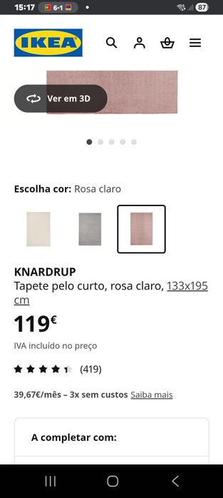 Conjunto de carpetes