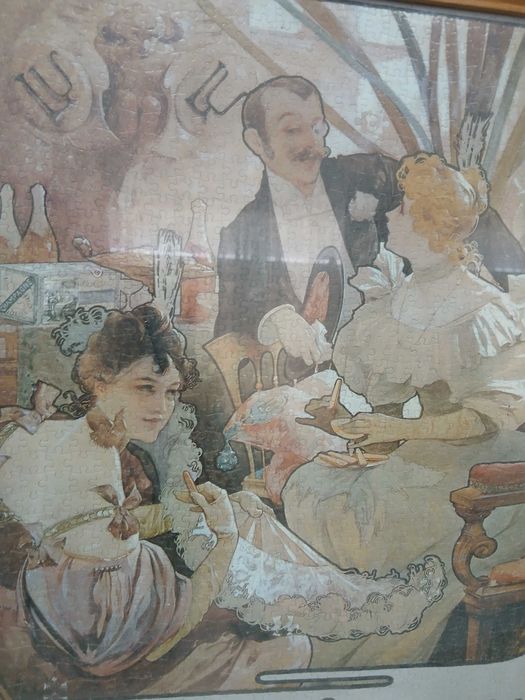 Quadro publicidade biscuits champagne en puzzle