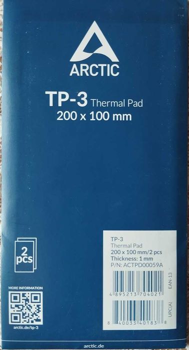 Термопрокладки Arctic TP-3 0.5 1.0 1.5мм термопаста MX-4 MX-6 MX-7