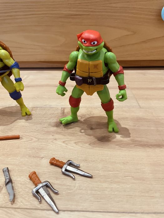 Trio de Tartarugas Ninja + acessorios