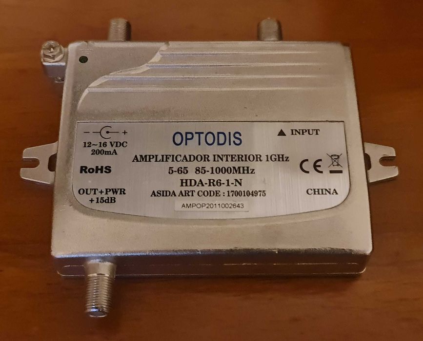 Amplificador de TV interior 1GHz Optodis