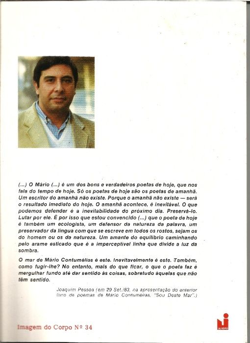 O OFÍCIO DAS COISAS -Mário Contumélias-Edição Ulmeiro- 1.ª edição NOVO