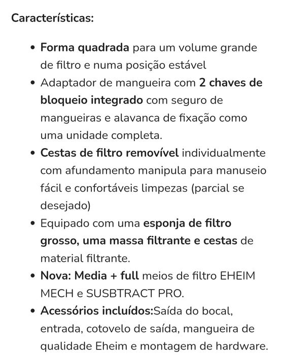 Filtro externo EHEIM preofessionel 2028