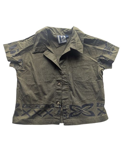 Koszula khaki krótki rękaw 2latka  92