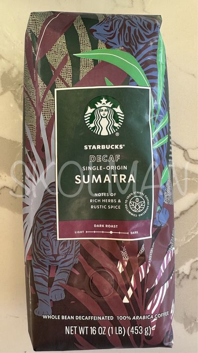 Kawa bezkofeinowa ziarnista Starbucks DECAF Sumatra USA 453g