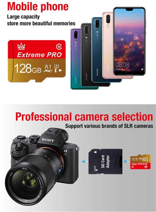Karta microSD 128GB Extreme PRO dedykowana do kamer DETAL / HURT