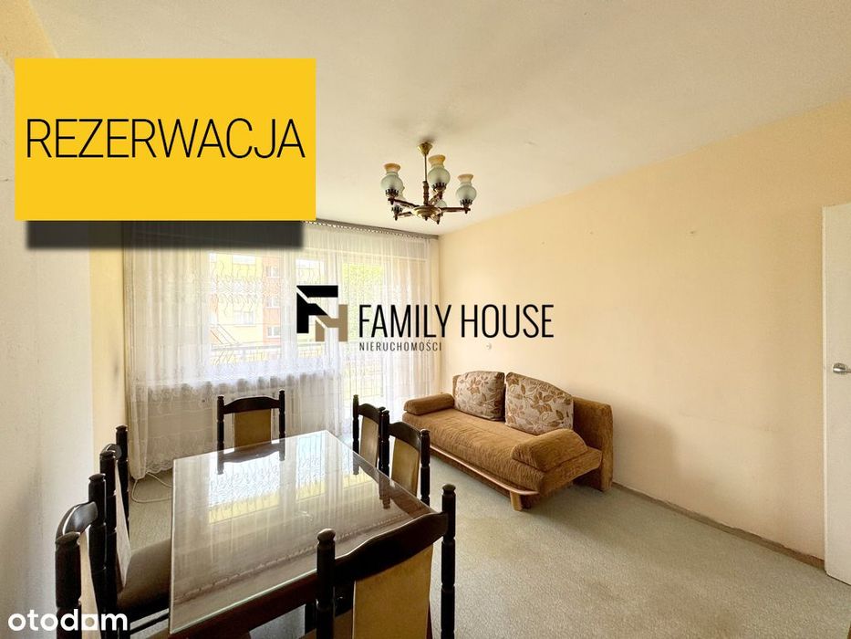 Mieszkanie z potencjałem 2 pok/ 1 piętro, balkon.