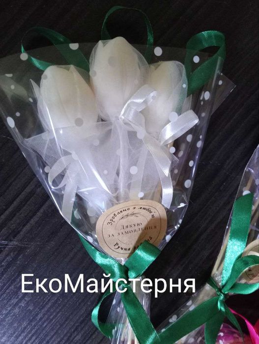 Восковые свечи Тюльпан. Ромашка.