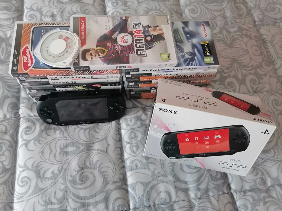 PSP - PlayStation Portable STREET - 20 Jogos - 2Gb Sony - Como Nova