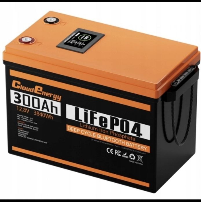 Akumulator lifepo4 12v 300ah Smart BMS kamper
