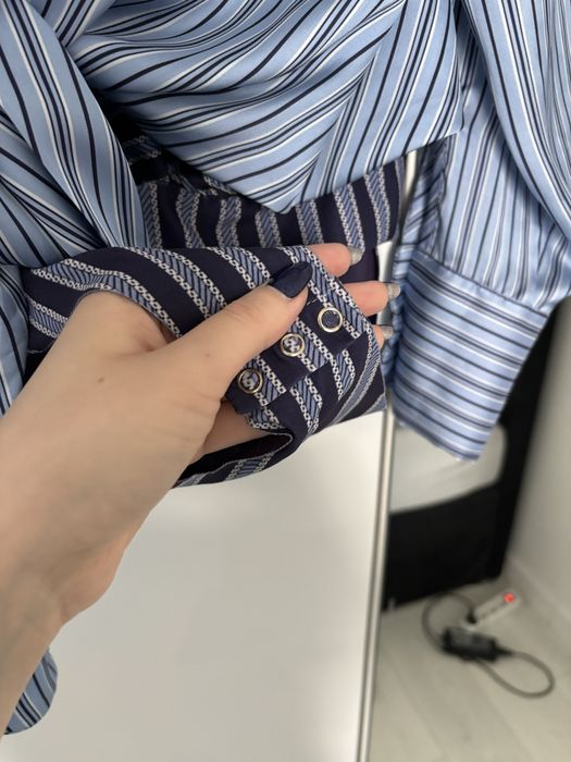 Body koszula bluzka zara błękitna niebieska elegancka M 38