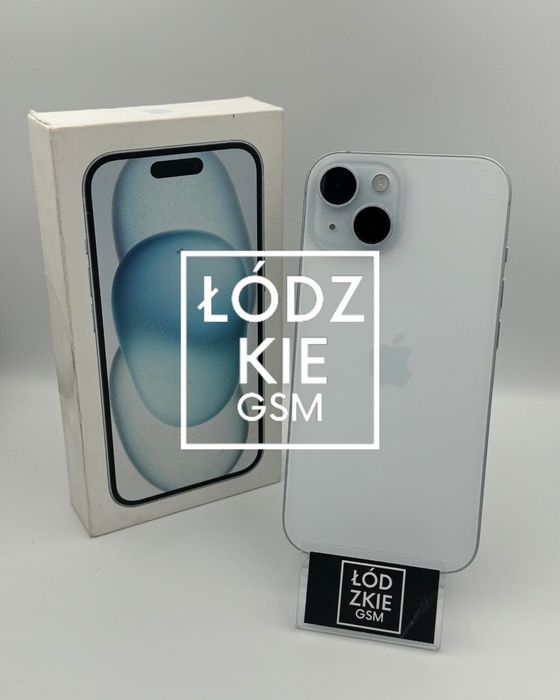 iPhone 15 128GB BLUE BAT.85% 1699ZŁ Łódzkie GSM Rzgowska 16