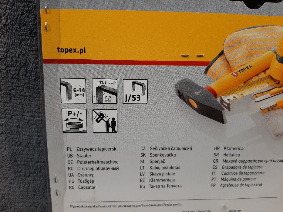 Zszywacz tapicerski Topex