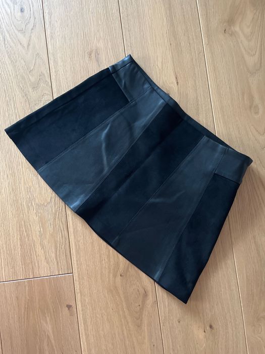 Spódnica Zara mini skóra/zamsz rozmiar M
