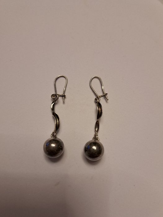 Kolczyki srebrne kulki