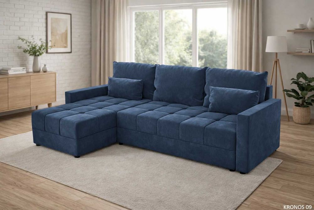 NOWY Narożnik z funkcją spania DOMINO L, Rogówka PRODUKT OD PRODUCENTA