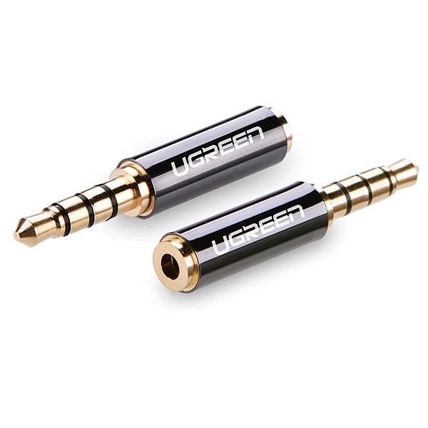Ugreen adapter audio jack 3.5mm męski do jack 2.5mm żeński czarny (205