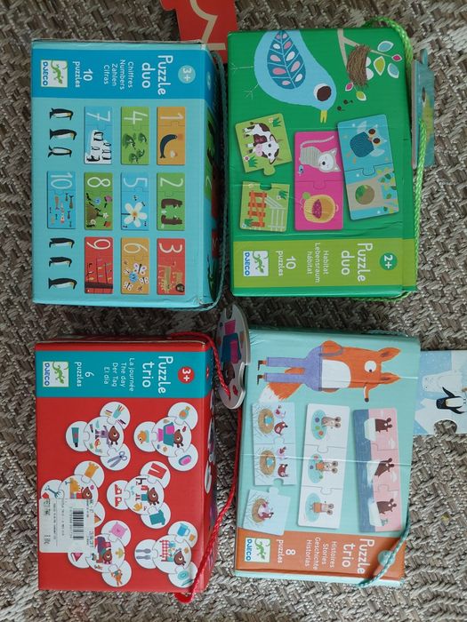 Vendo conjunto 4 caixas de puzzles de criança