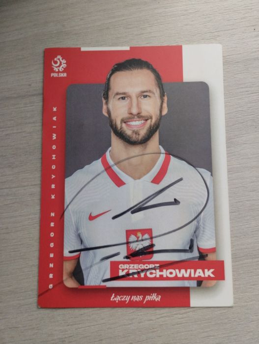 Karta z autentycznym podpisem Grzegorz Krychowiaka