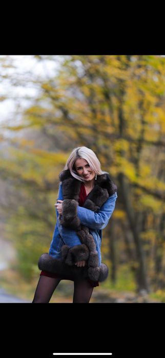 Джинсовка з мехом натуральним