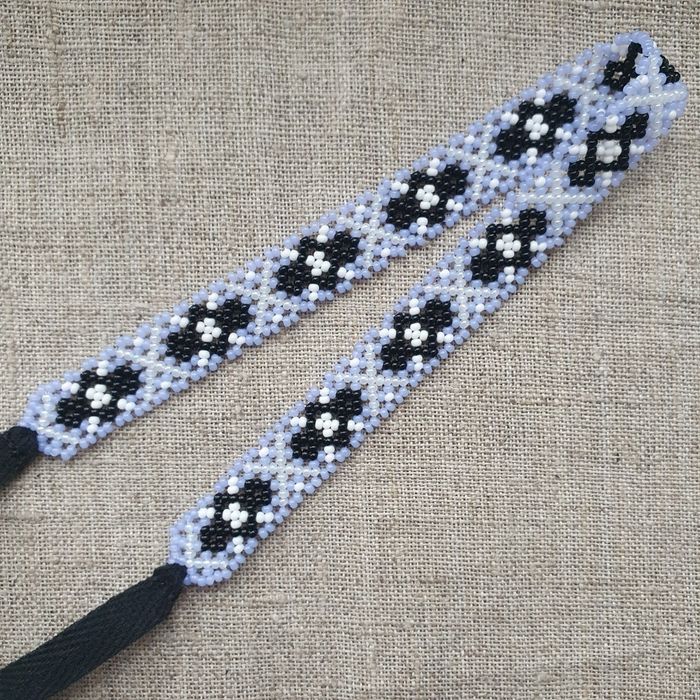 Силянка чокер стрічковий ґердан намисто з бісеру