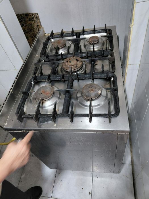 Fogao industrial 5 bicos + forno Ecca