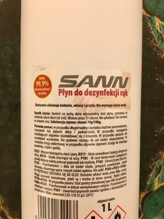 Płyn do dezynfekcji nowy 1 l sann