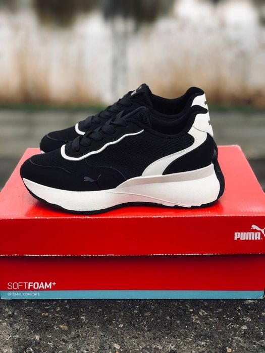 Женские кроссовки Puma повседневные черные кросовки пума софт фоам женские красивки 39 40 размер акционное предложение кросовки на лето