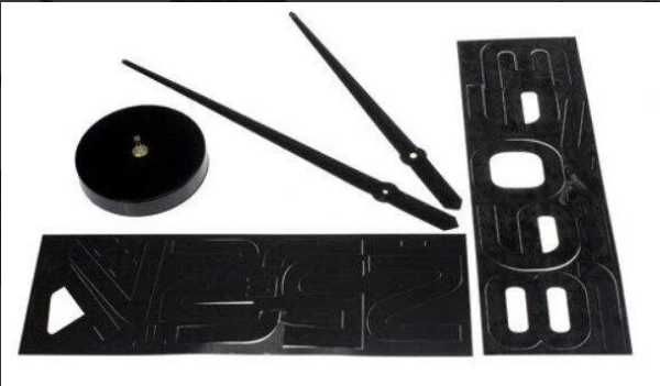 АКЦИЯ!Настенные 3D часы 120 см большие черные ZH002.СПЕШИ!